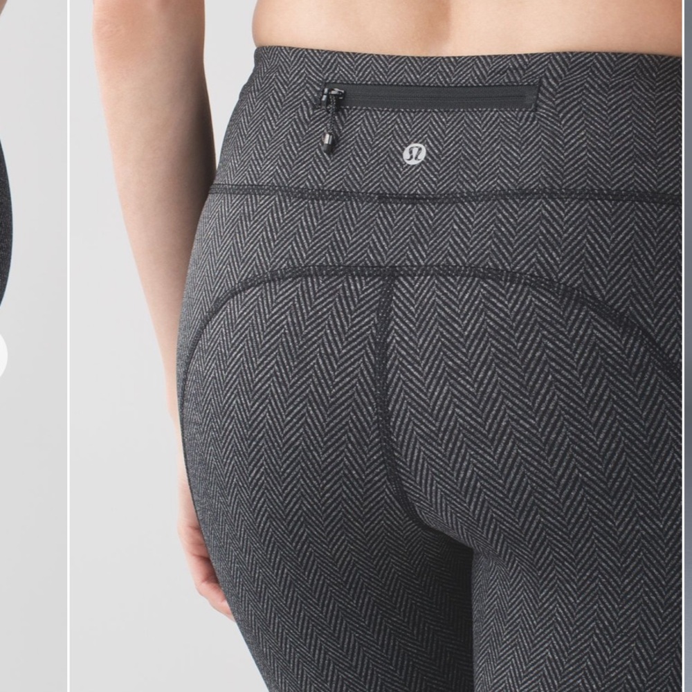Lululemon Speed Tight IV - Giant Herringbone Black Heathered Black